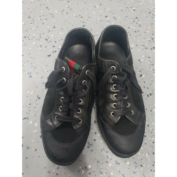 Gucci Black Tennis Shoes Unisex In Size 5.5 men's and 7 ladies - Picture 1 of 10